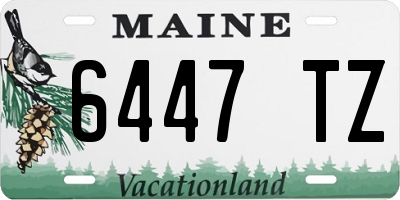 ME license plate 6447TZ