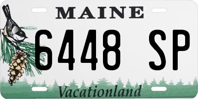 ME license plate 6448SP