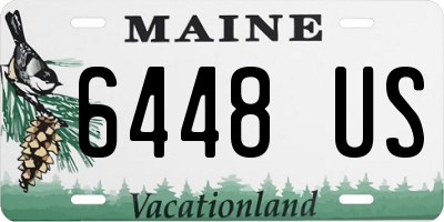 ME license plate 6448US