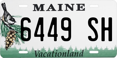 ME license plate 6449SH