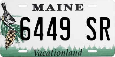 ME license plate 6449SR