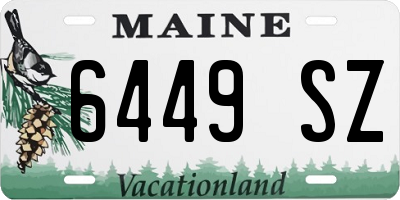 ME license plate 6449SZ