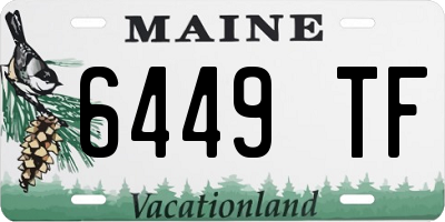 ME license plate 6449TF