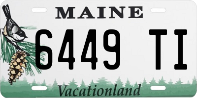 ME license plate 6449TI