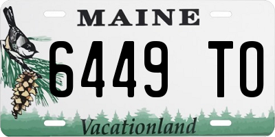 ME license plate 6449TO