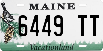 ME license plate 6449TT