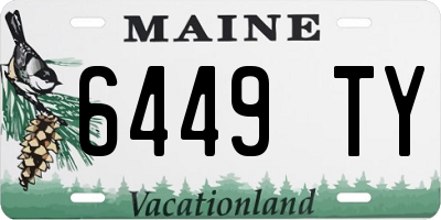ME license plate 6449TY