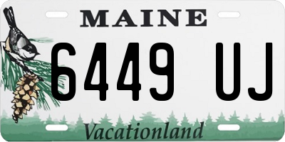 ME license plate 6449UJ