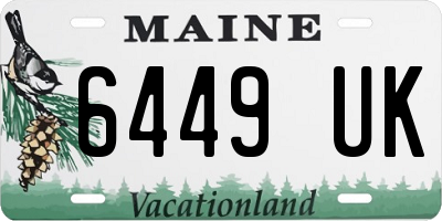 ME license plate 6449UK