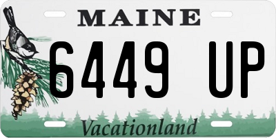 ME license plate 6449UP
