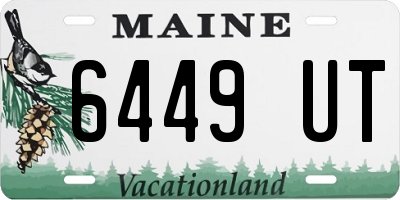 ME license plate 6449UT