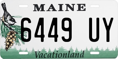 ME license plate 6449UY