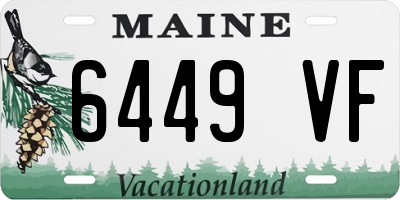 ME license plate 6449VF