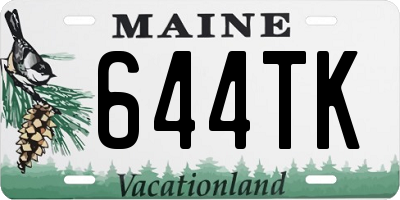 ME license plate 644TK