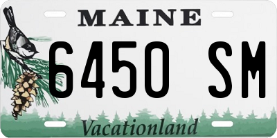 ME license plate 6450SM