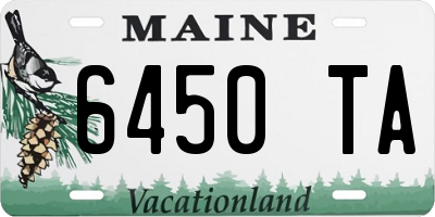 ME license plate 6450TA