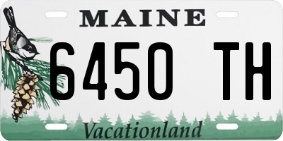 ME license plate 6450TH