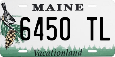 ME license plate 6450TL
