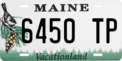 ME license plate 6450TP