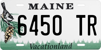 ME license plate 6450TR