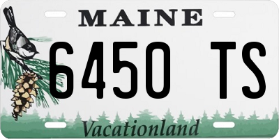 ME license plate 6450TS