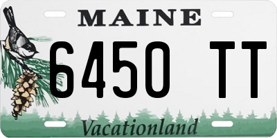ME license plate 6450TT