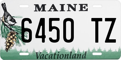 ME license plate 6450TZ