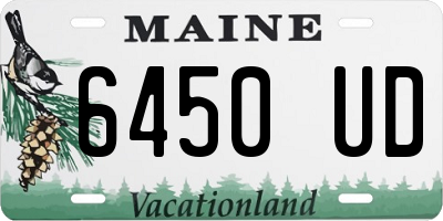 ME license plate 6450UD