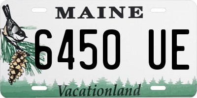 ME license plate 6450UE