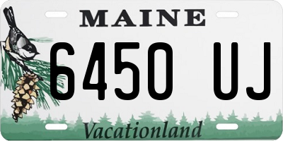 ME license plate 6450UJ