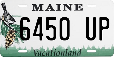 ME license plate 6450UP