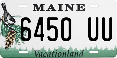 ME license plate 6450UU