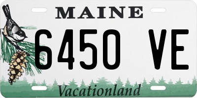 ME license plate 6450VE