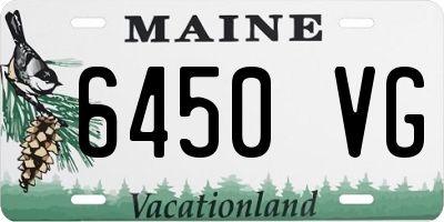 ME license plate 6450VG