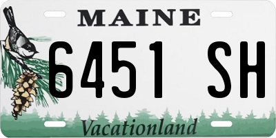 ME license plate 6451SH