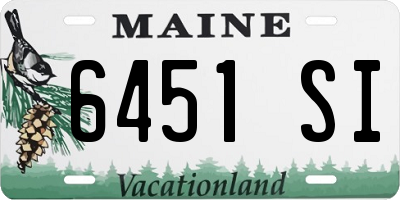 ME license plate 6451SI