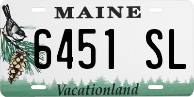 ME license plate 6451SL