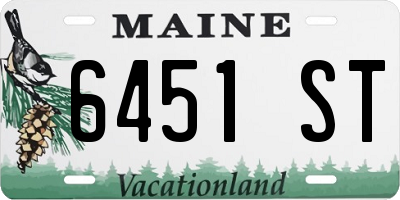 ME license plate 6451ST