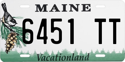 ME license plate 6451TT