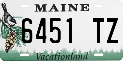 ME license plate 6451TZ