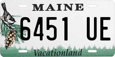 ME license plate 6451UE