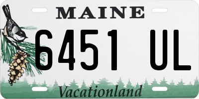 ME license plate 6451UL