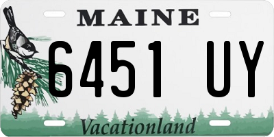 ME license plate 6451UY