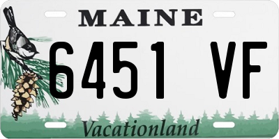 ME license plate 6451VF