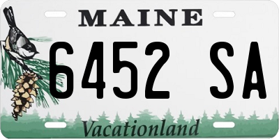 ME license plate 6452SA