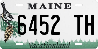 ME license plate 6452TH