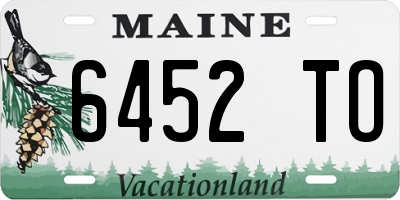 ME license plate 6452TO