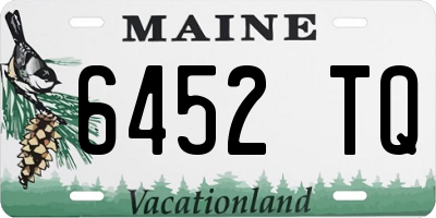 ME license plate 6452TQ