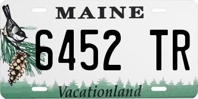 ME license plate 6452TR