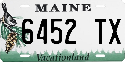 ME license plate 6452TX